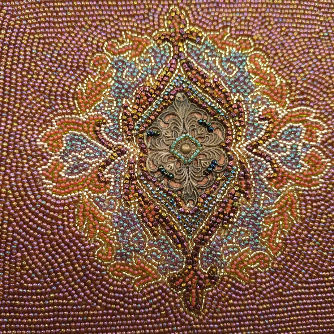 東京浅草孔雀堂　ビーズ刺繍 クラッチバッグ 　和装　着物　パーティ　レトロ