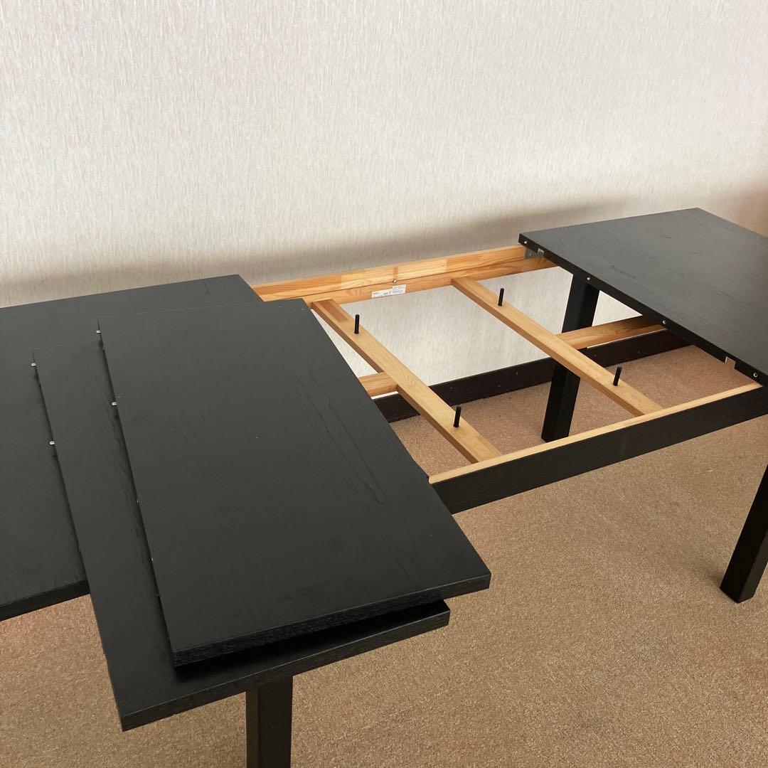 IKEA イケア　伸長式ダイニングテーブル　BJURSTA ブラック　傷あり