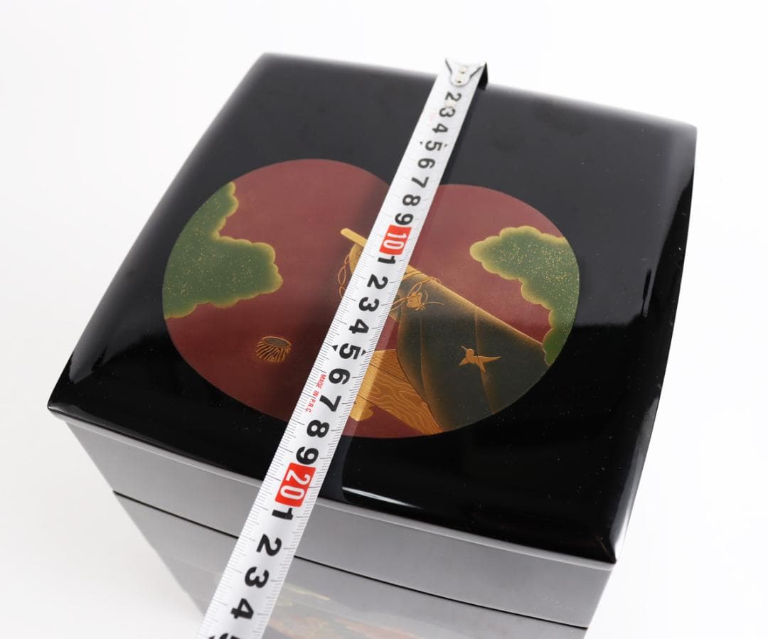 新品 飛騨高山 伝統工芸 飛騨春慶 豪華 五段重箱 角重 木箱付き 新品