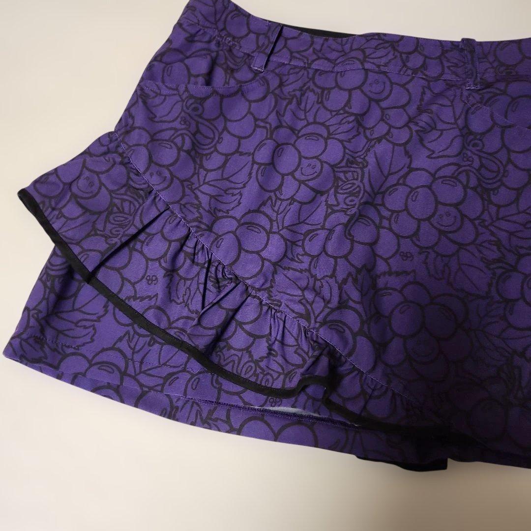パーリーゲイツのRG ブドウ柄 紫色 シャツとフリルスカート