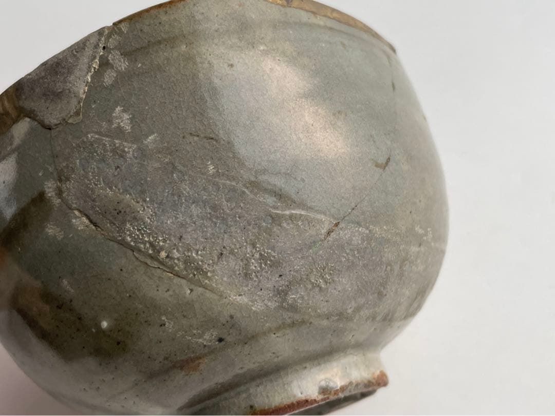 骨董　アンティーク　古唐津　絵唐津　茶碗　金継ぎ直し　金繕い　古美術　古陶磁