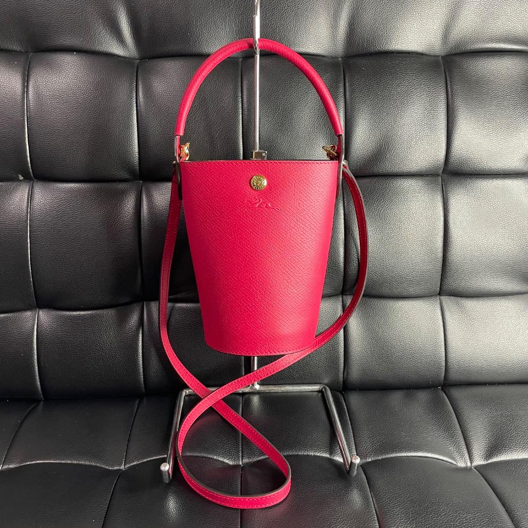 A10美品✨ロンシャン エピュレ 2WAY ショルダーバッグ レザー ピンク系