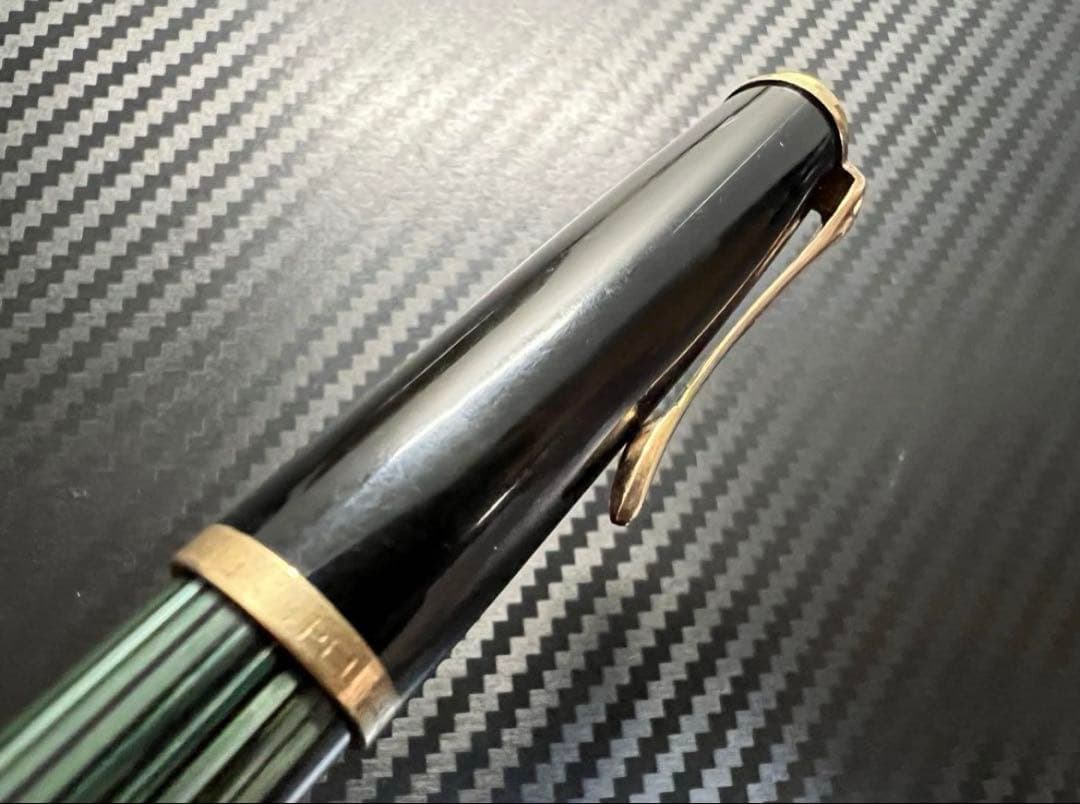 ペリカン 緑縞 グリーン 万年筆 400NN オリジナル M 中字 ペリカン