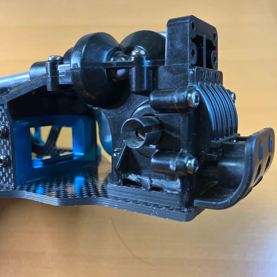 レア】タミヤ ラジコン DF03 カーボンシャーシ 前後ギアボックス付き