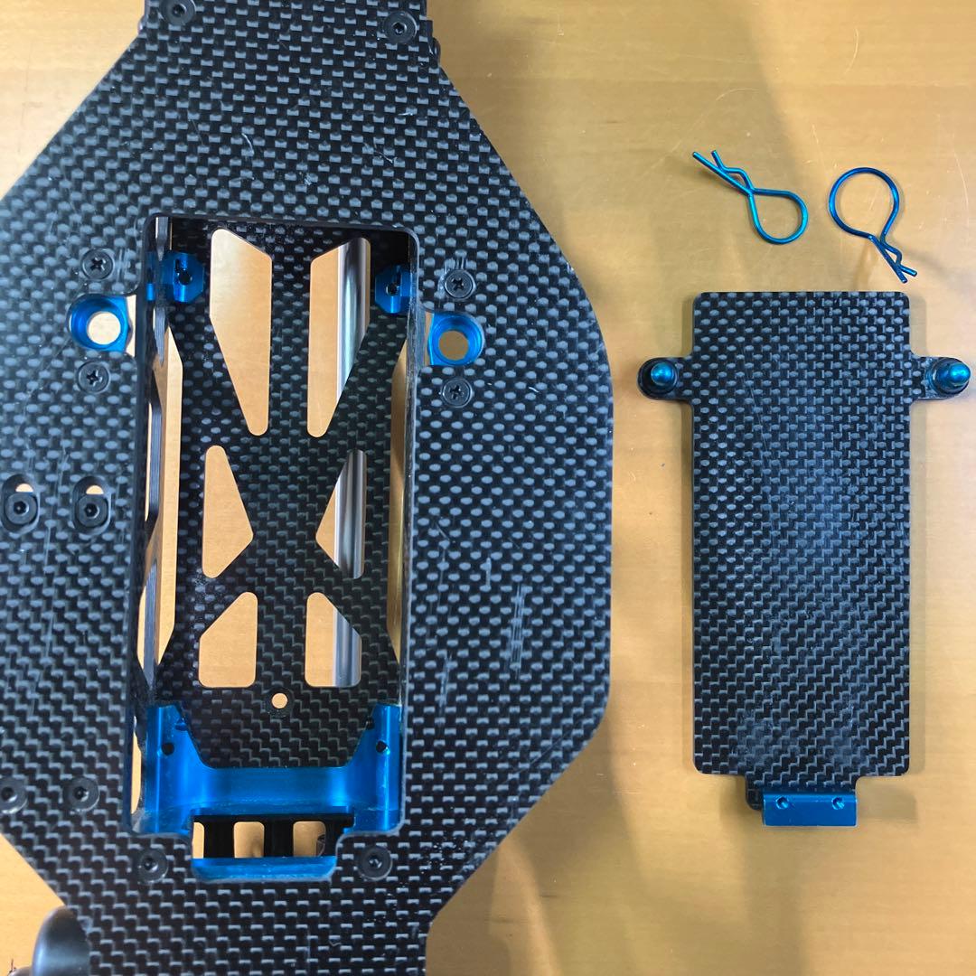 レア】タミヤ ラジコン DF03 カーボンシャーシ 前後ギアボックス付き