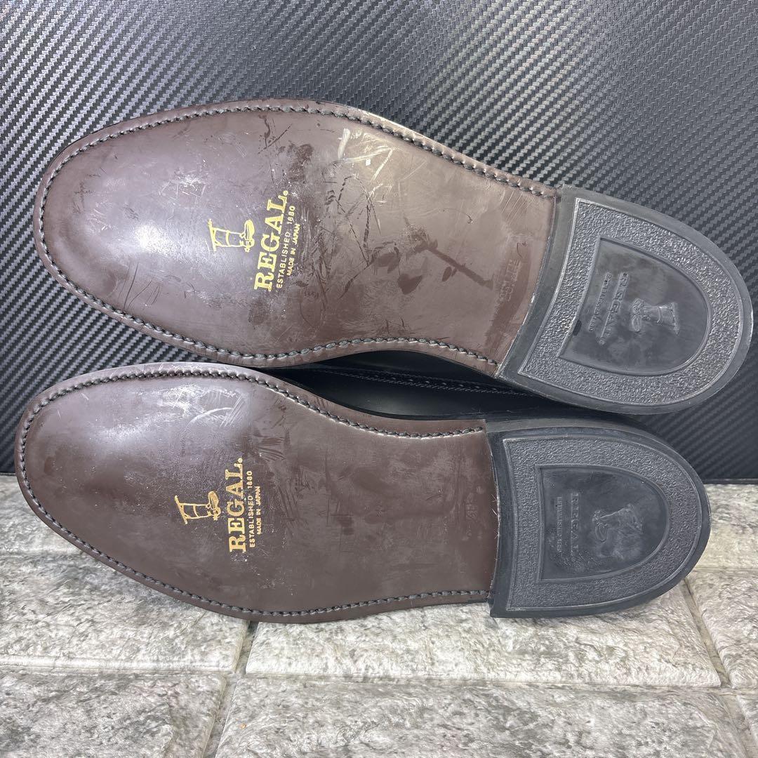 極美品✨️ REGAL ウイングチップ レザー 本革 メダリオン 25.5