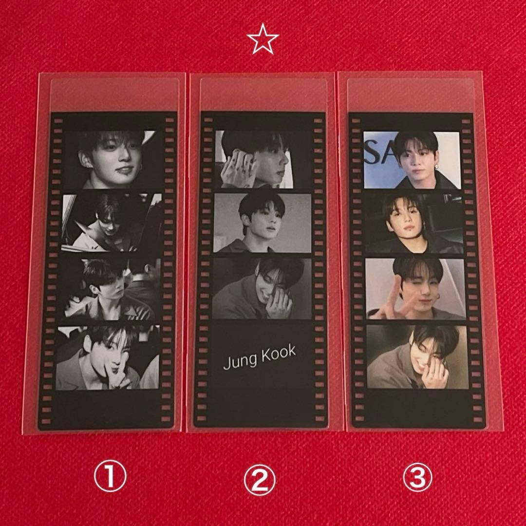 BTS ①ロングステッカー・ブックマーク・ホログラム両面フォトカード等♡JK