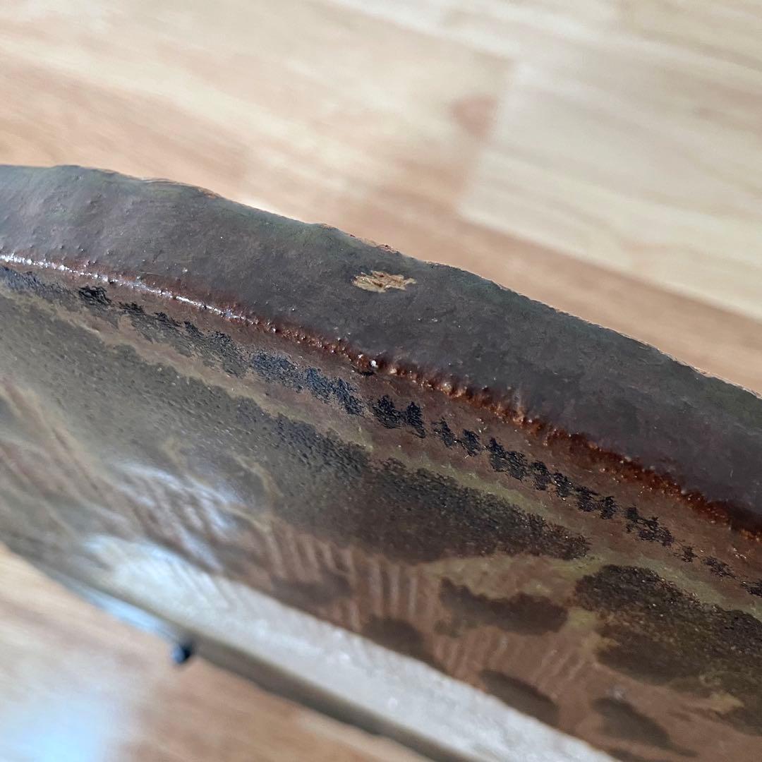 田村耕一 在印 陶板 鉄絵 人間国宝 益子焼 笠間焼 飾り皿 濱田