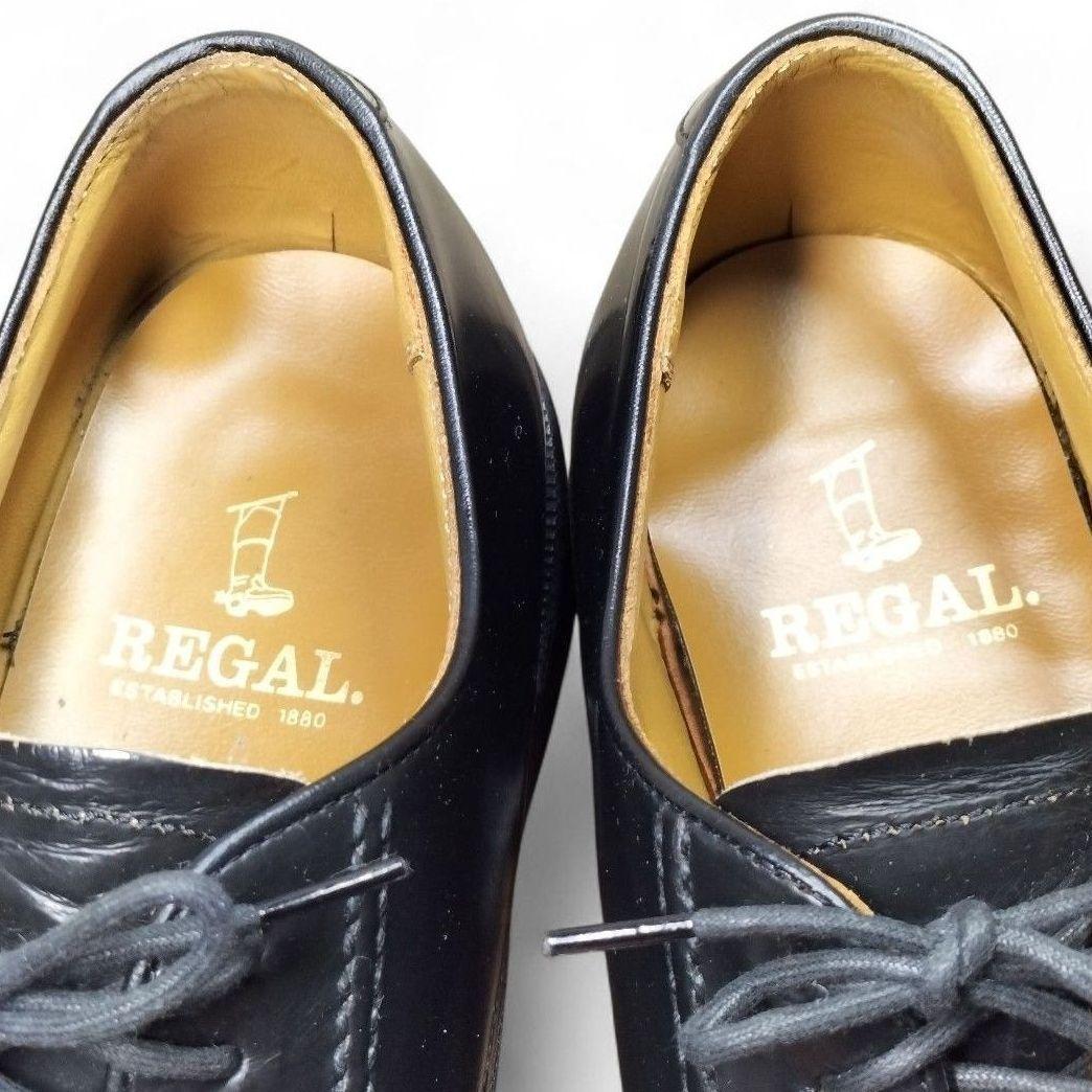 リーガル 2504 25.5cm ビジネスシューズ 外羽根 本革 革靴 ブラック