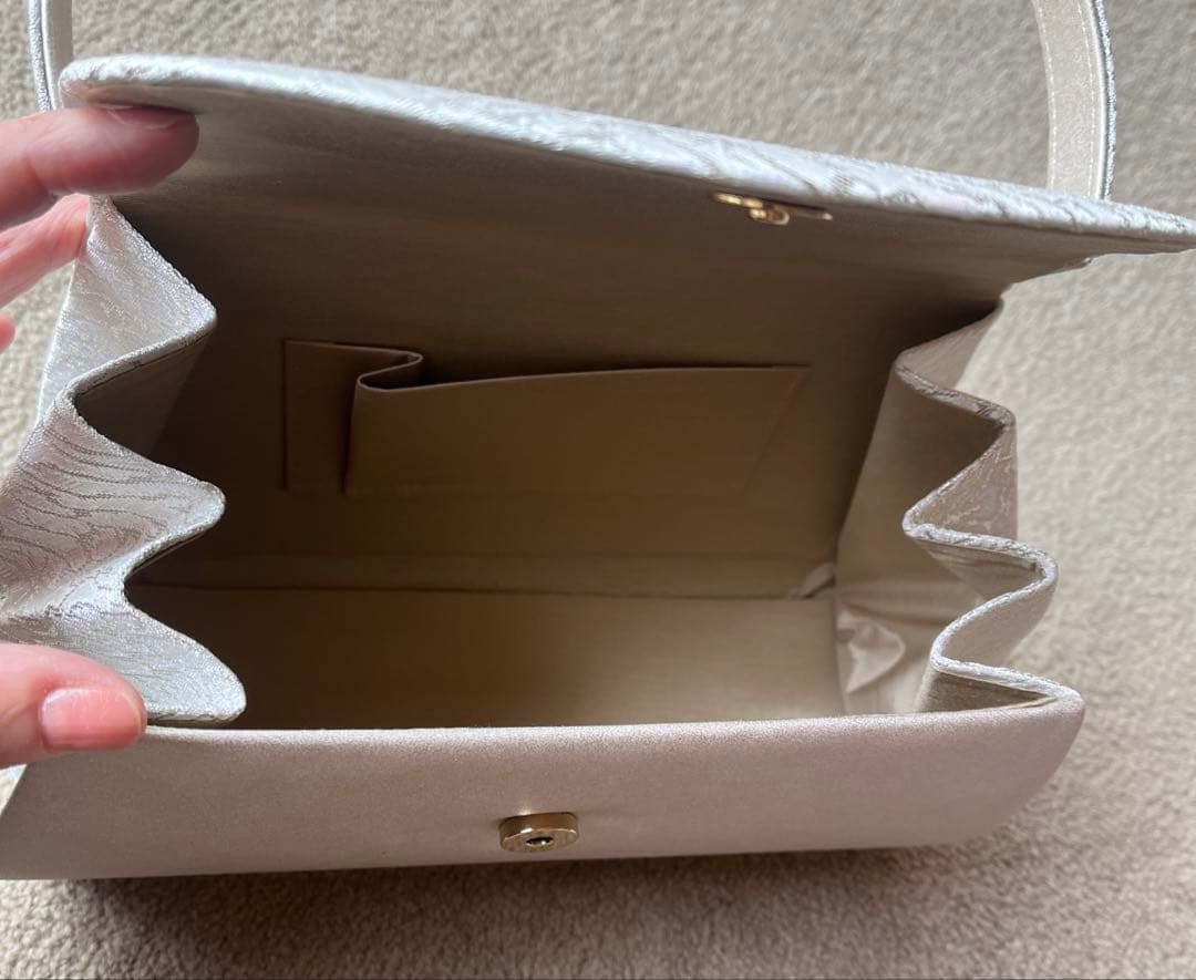 結婚式　 留袖　ローブデコルテ　バッグ　シルバー　草履L セット　※箱付き