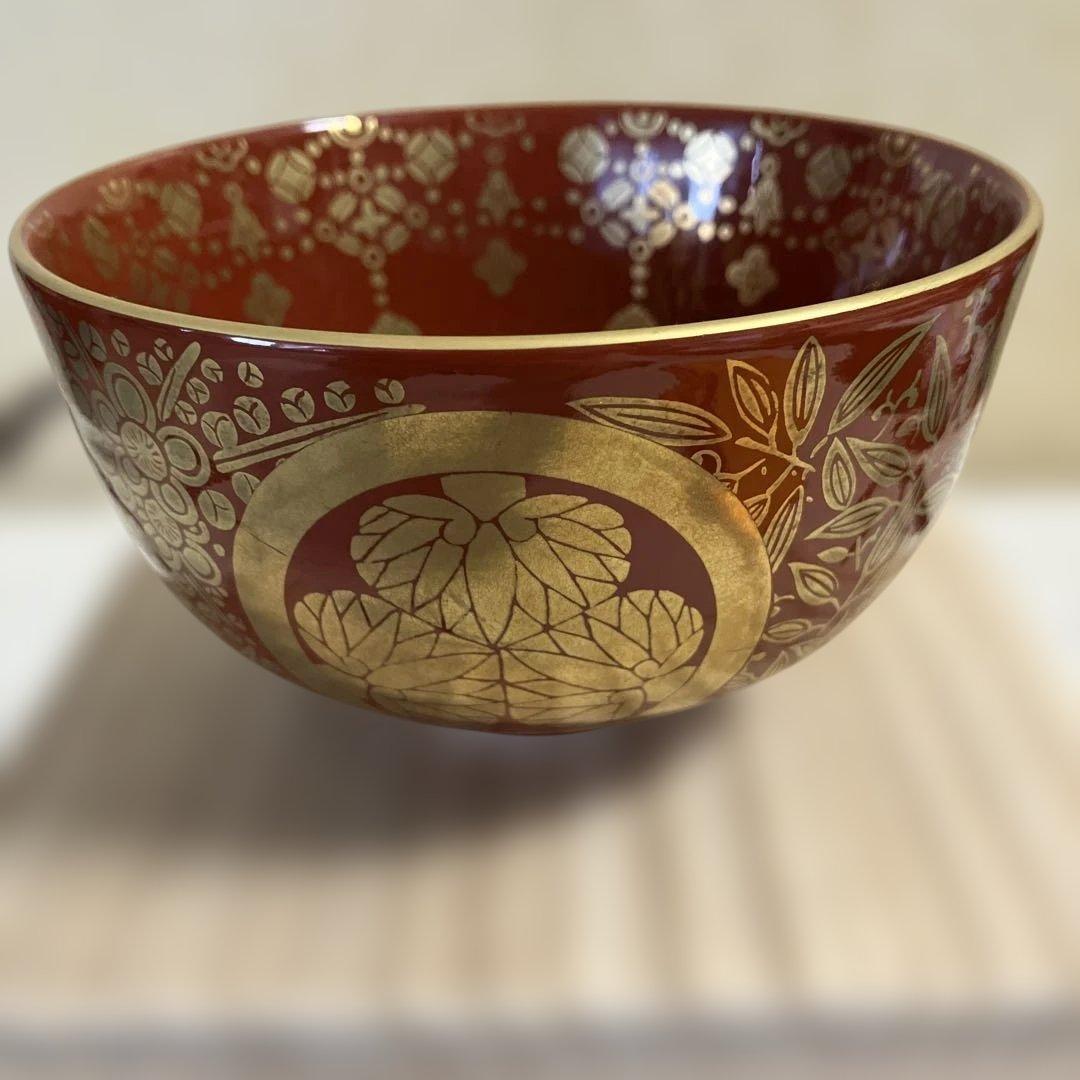 茶道具 金襴手葵龍紋 永泉作 共箱 共布