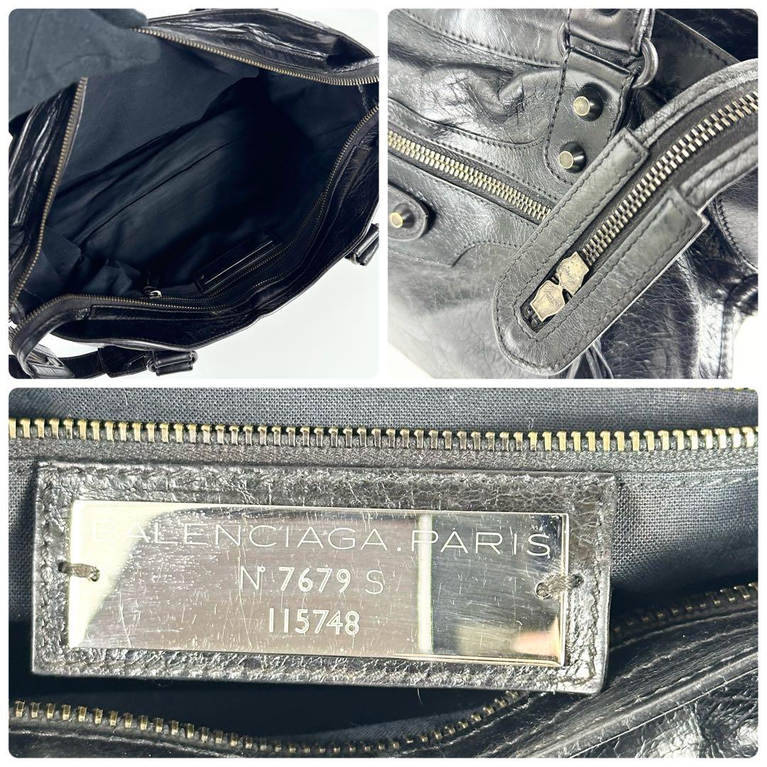 BALENCIAGA 115748 シティ 2way レザーバッグ 黒