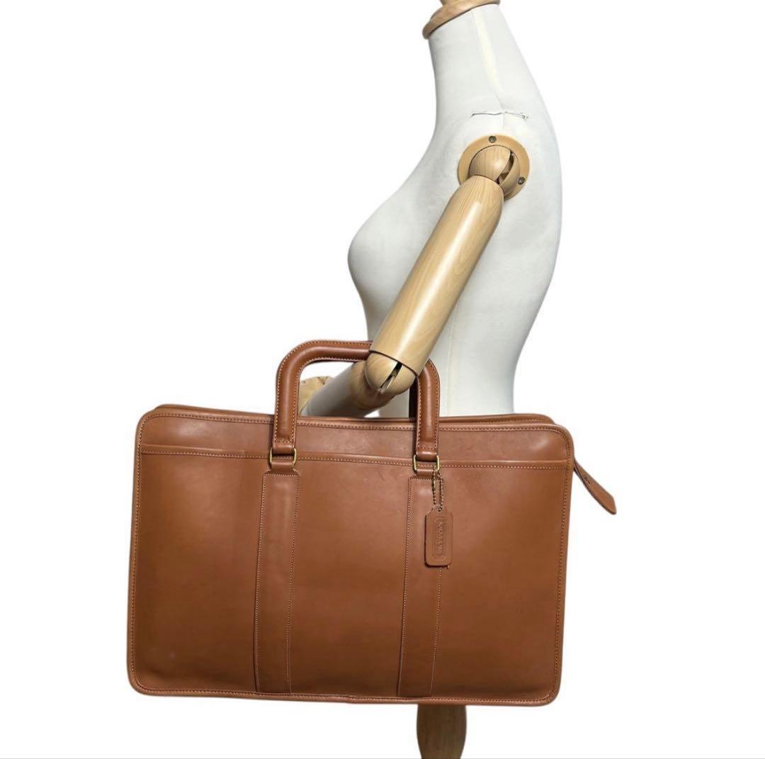 コーチ　オールドコーチ　ビジネスバッグ　レザー　ブラウン　A4