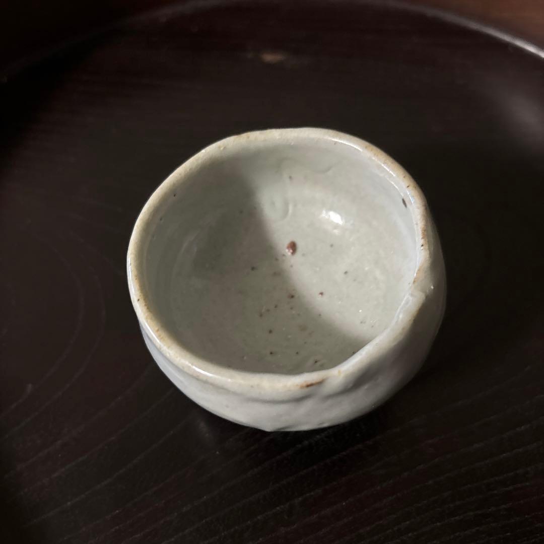 李朝白磁盃 酒器 骨董 アンティーク 古美術 ぐい呑み 検:白洲正子 秦