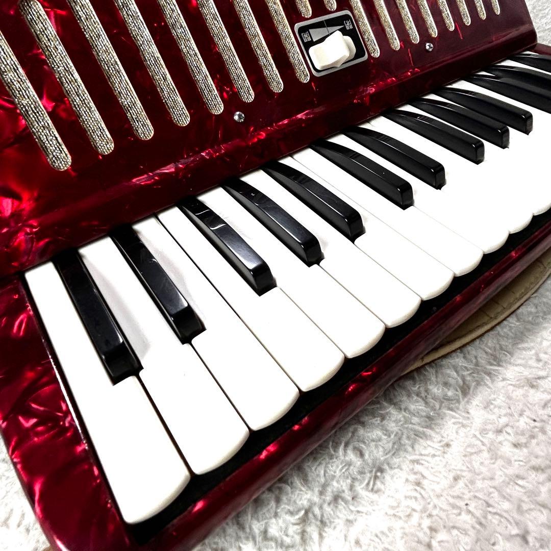 YAMAHA ヤマハ アコーディオン S-32 レッド 純正ケース付き