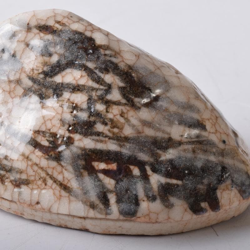 茶道具 瀬戸焼 葵窯 竹里庵 加藤春二作 小牧山 香合 共布共