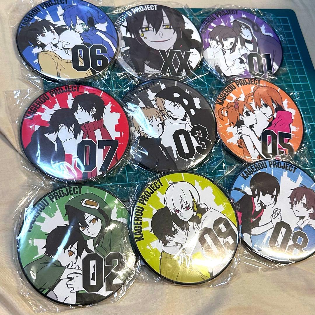 エネ スクエア缶バッジ カゲロウプロジェクト カゲプロ グッズ-バッチ