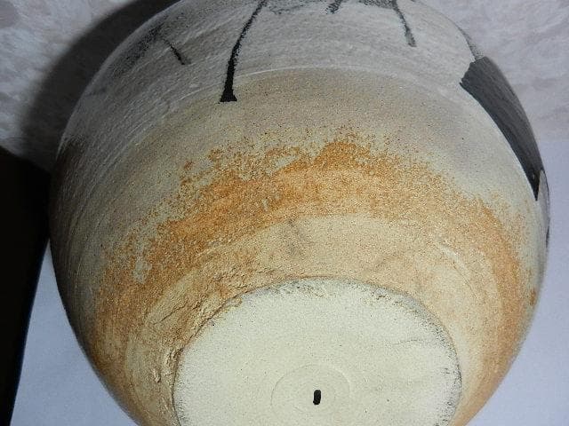 京焼 伝統工芸士「河島浩三」作 大型花瓶（高27．5㌢、胴30