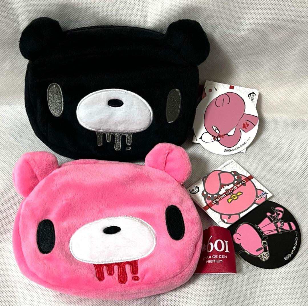 チャックスGP グルーミー 3way フェイスポーチ エコバッグ 黒 ピンク