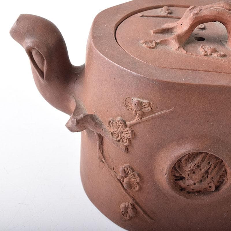 中国 紫砂 朱泥 梅文 急須 茶壷 在銘 M R8774 - メルカリ