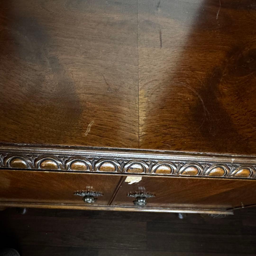 アンティーク 木製レコードラック ミュージックキャビネット ミッド