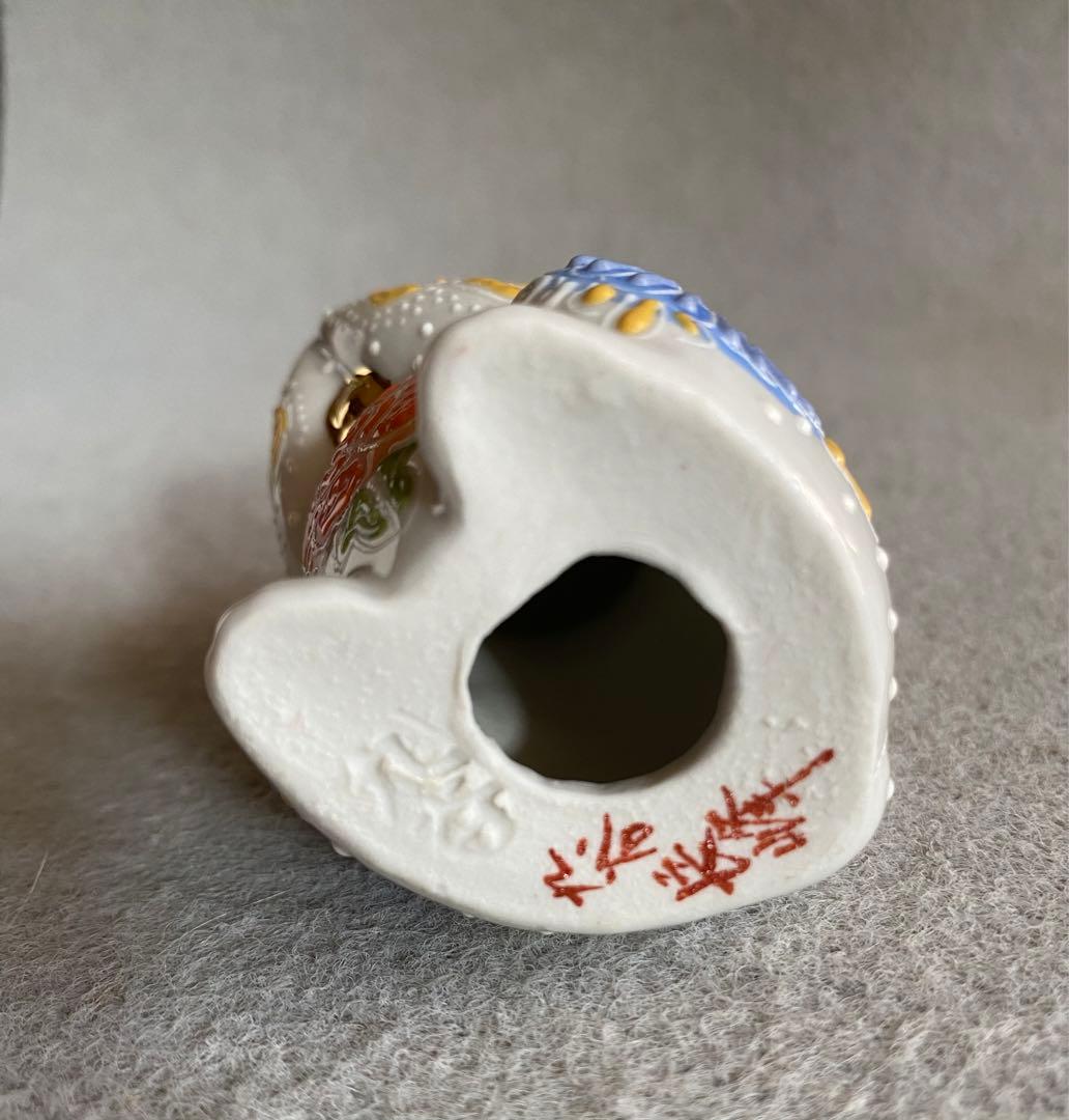 九谷焼・長峰／祈り猫　２.7号（白）