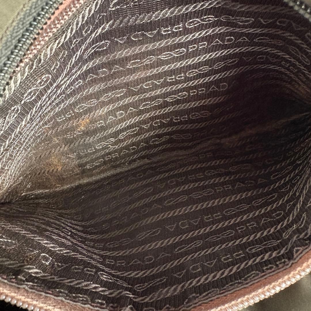 PRADA ナイロン トートバッグ ハンドバッグ カーキ　ブラウン　大容量