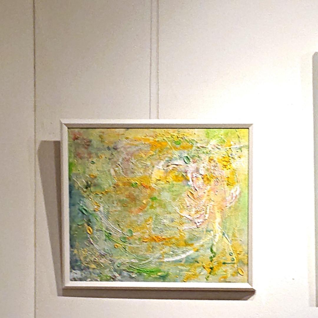 原画　息吹巡りて　F10号　インテリア　テクスチャーアート　森　自然　プレゼント