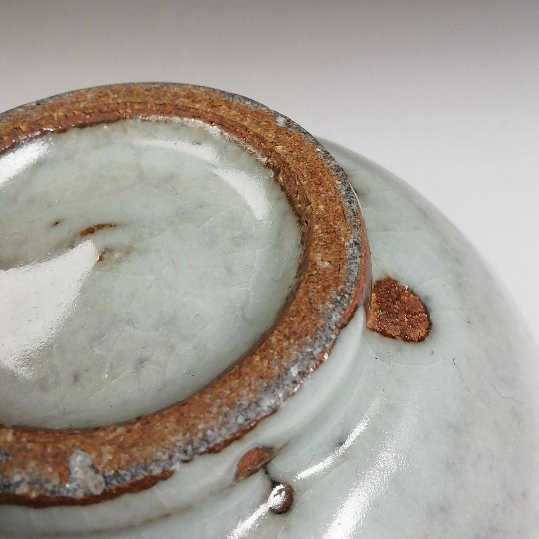 T848 茶碗 『白釉 茶碗』『神楽の窯 奥田康博 作』 共箱 抹茶碗 茶道具