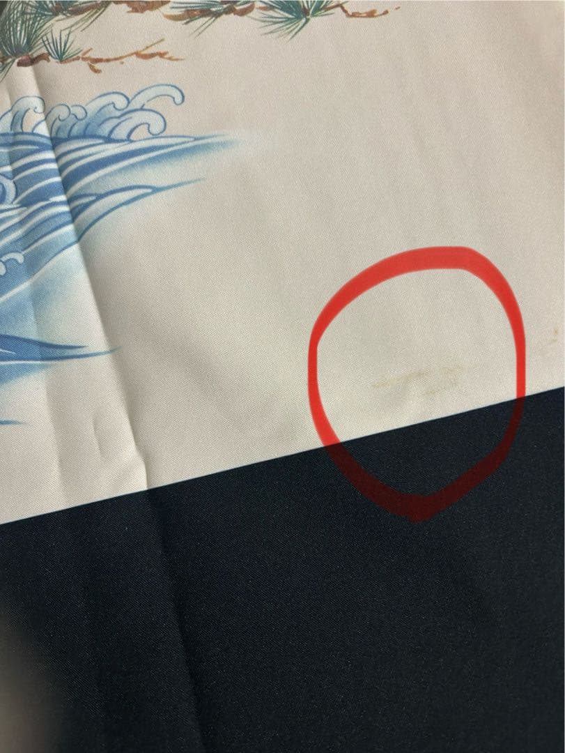 着物綺麗です♪七五三 男の子5歳一式 着物と袴のセット　黒　右袖後ろ側に少々汚れ