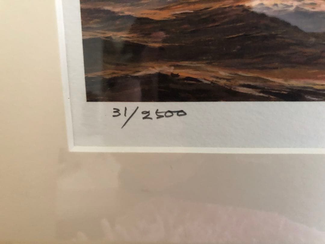 鑑定団 タイタニック号 夕景 絵画 リトグラフ 版画 初期刷り 野上隼夫