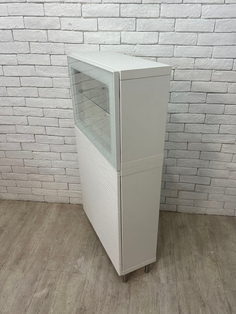 A 【東京都内23区配送無料】棚 収納 陳列 リビング キッチン 食器棚 ガラス