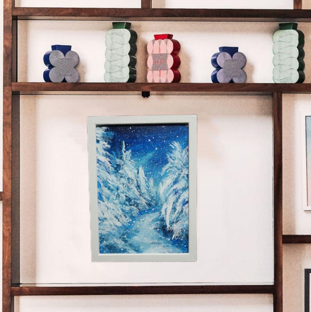 油絵 油彩 油彩画 絵 絵画 【冬景色】