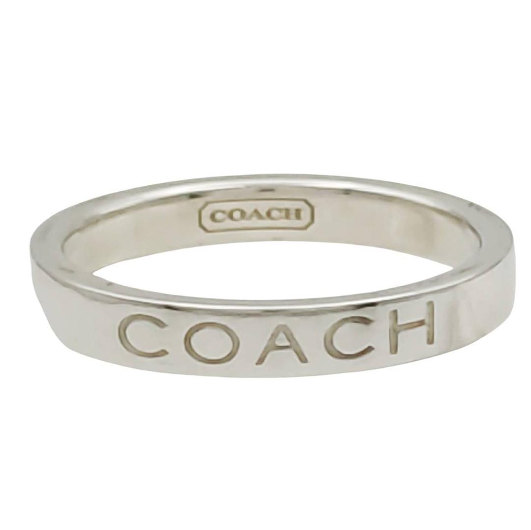 【極美品】✨コーチ　リング14.5号　ロゴ ノーツ　シルバー　COACH　指輪