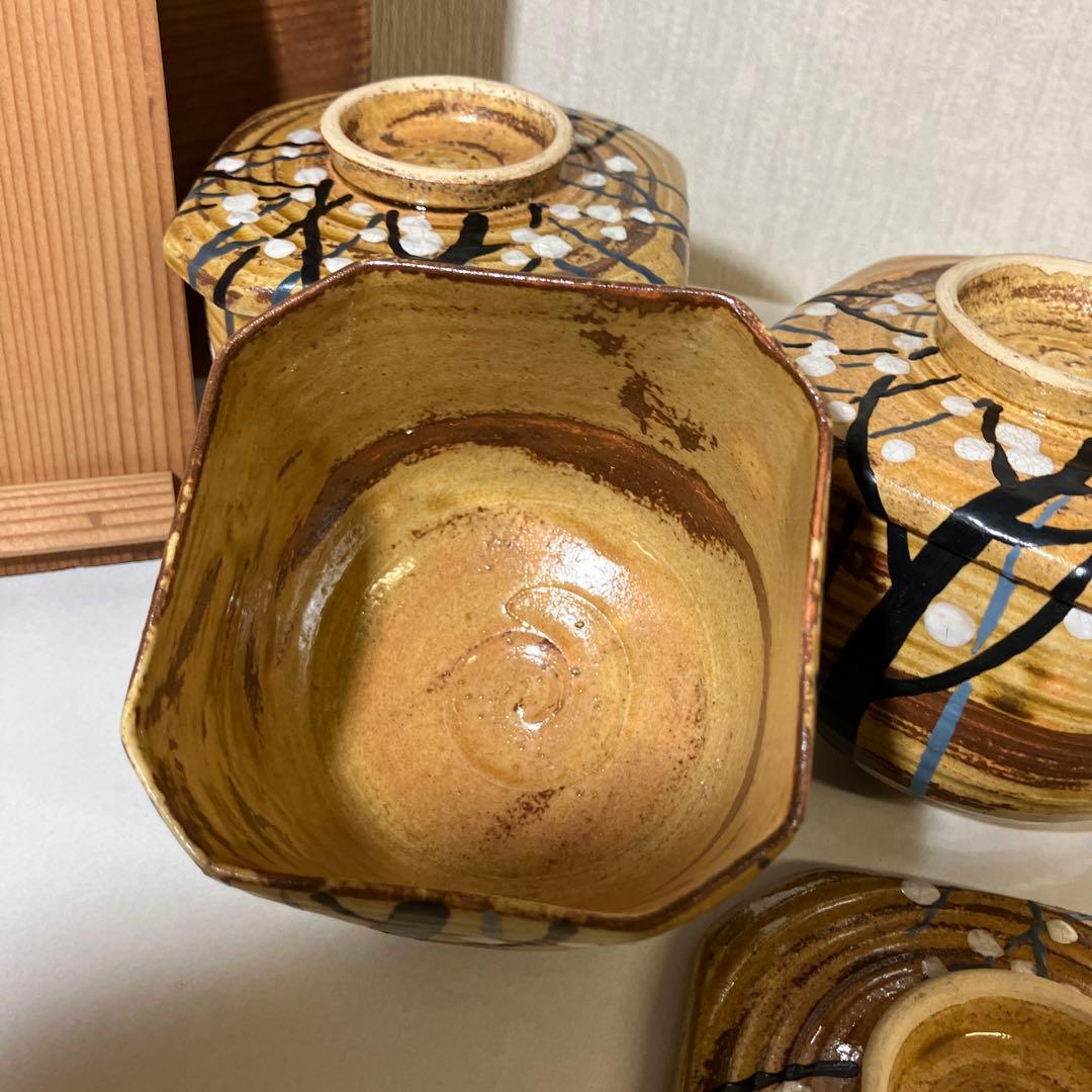 骨董蒸物盌（むしものわん）3客 京焼の名工「初代 宮永東山」作