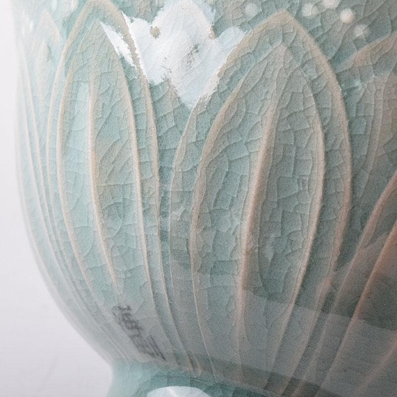 銀杏の木 様専用 柳海剛（柳根瀅）作 高麗青磁 茶碗 共箱 V R8500