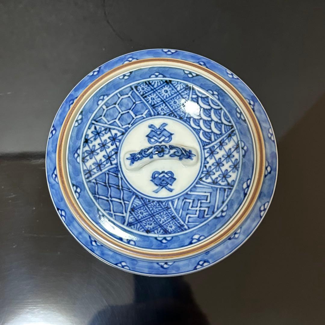 染付祥瑞宝尽水指 茶道具懐石茶箱鵬雲斎坐忘斎