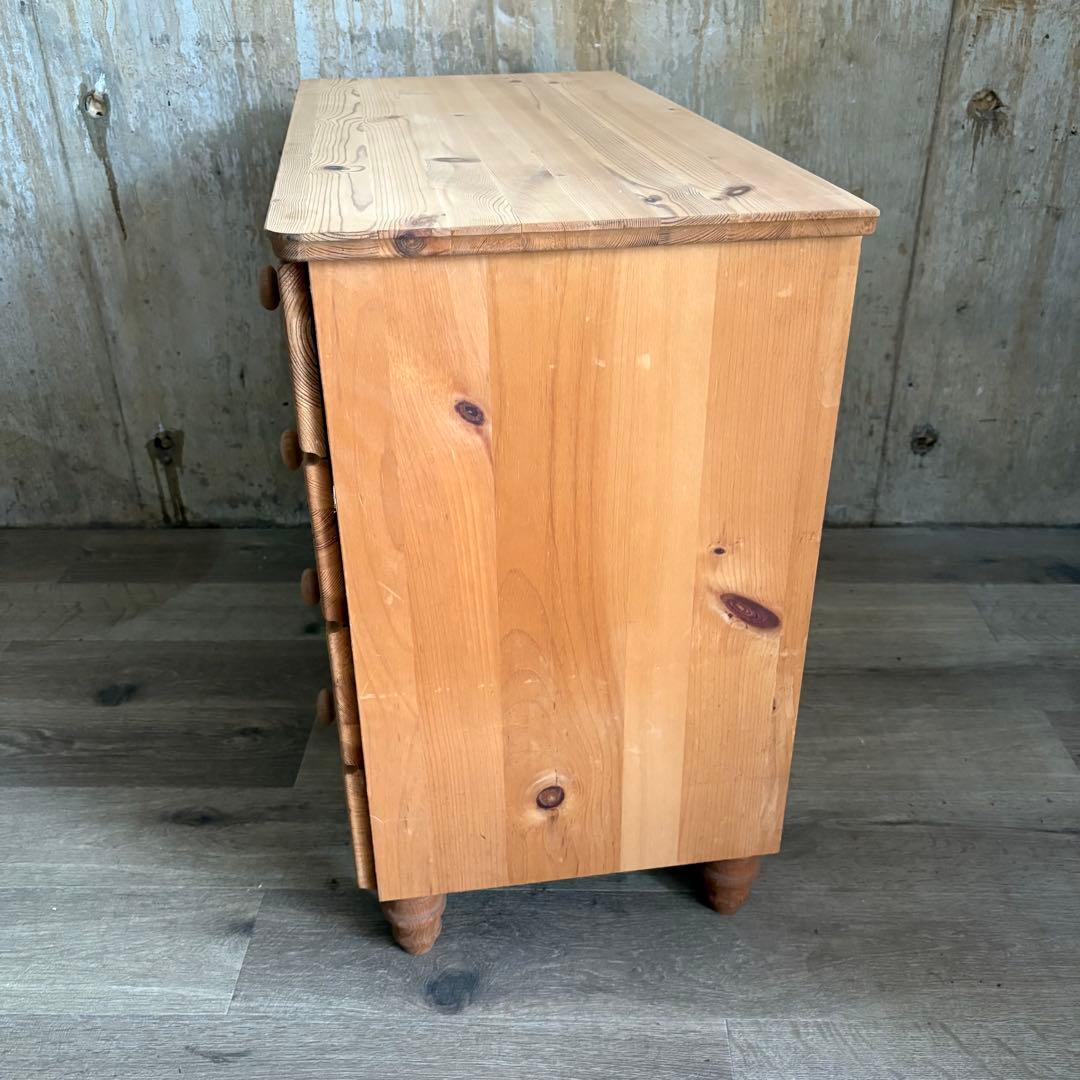 パイン材 カントリースタイル ミドルチェスト 収納家具 引き出し