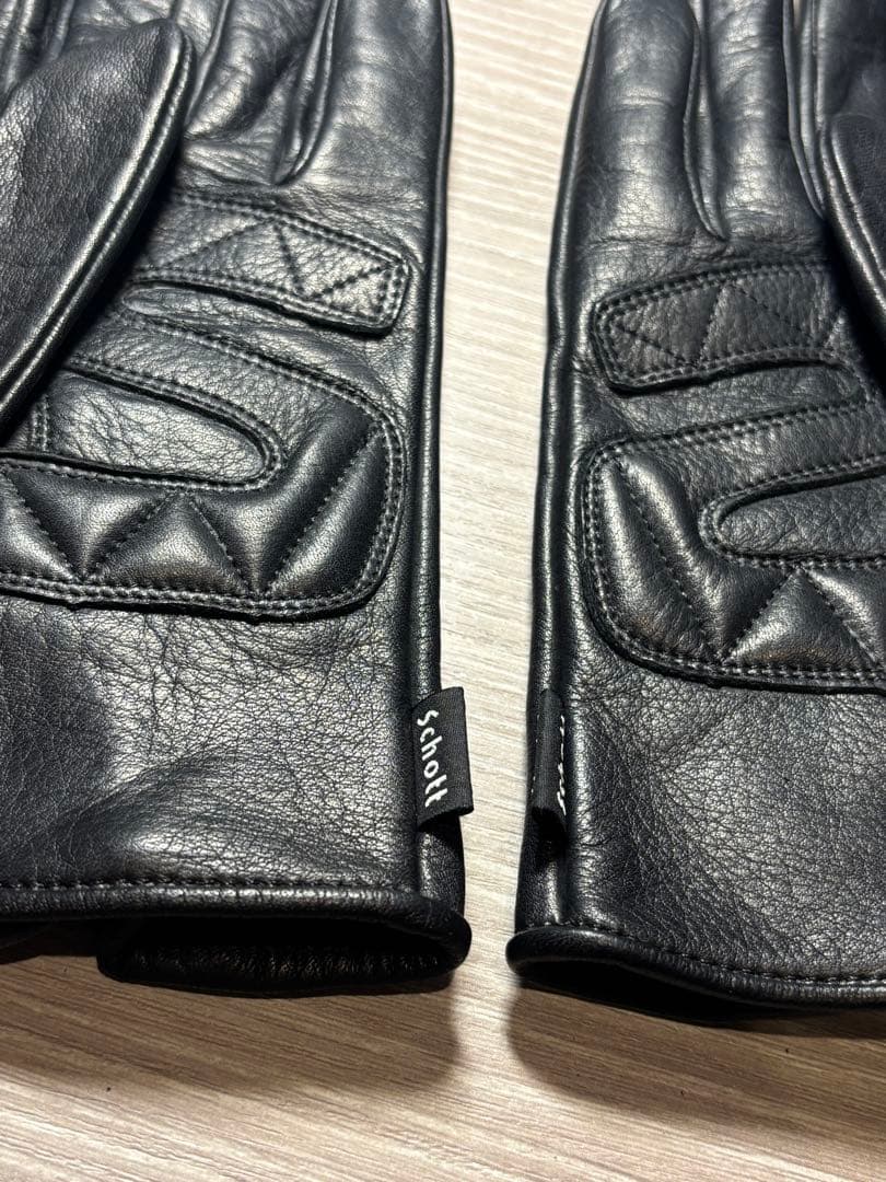 Schott ショット 革手袋 ジップ レザーグローブ Mサイズ ブラック