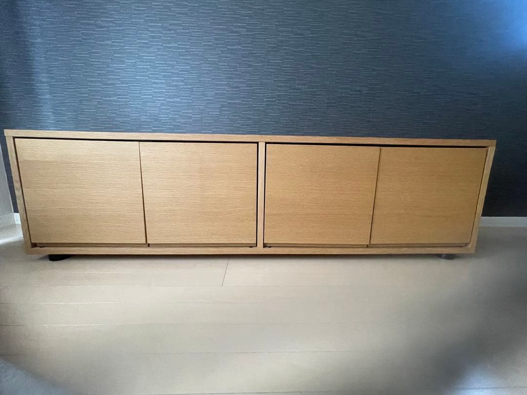 無印良品　テレビボード　テレビ台 4扉 無印良品 MUJI テレビボード オーク材 AVラック 薄型 AVボード テレビ