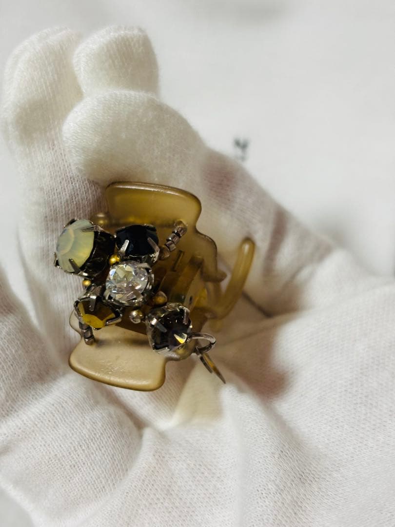 【2個】コンプレックスビズ　デザートクリップ　　大　中　ゴールド　黄　クリップ