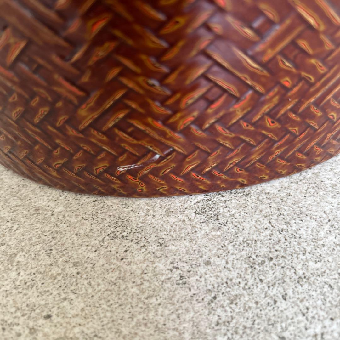 藍胎漆器　伝統工芸品　久留米　らんたい漆器　鎌倉彫茶櫃　2点おまとめ