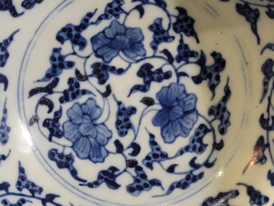 中国 染付 唐草模様 碗 DT253 中国 染付 唐草模様 碗 DT253 中国 染