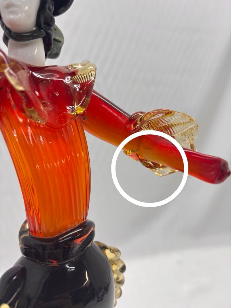 ベネチアンガラス 人形 フラメンコダンサー 置物 工芸品 硝子細工