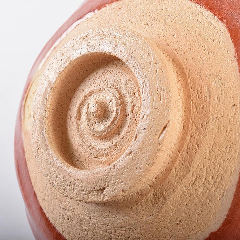 十四代 楽吉左衛門 覚入作 赤楽茶碗 銘「露霜」 即中斎極め箱 M R8068