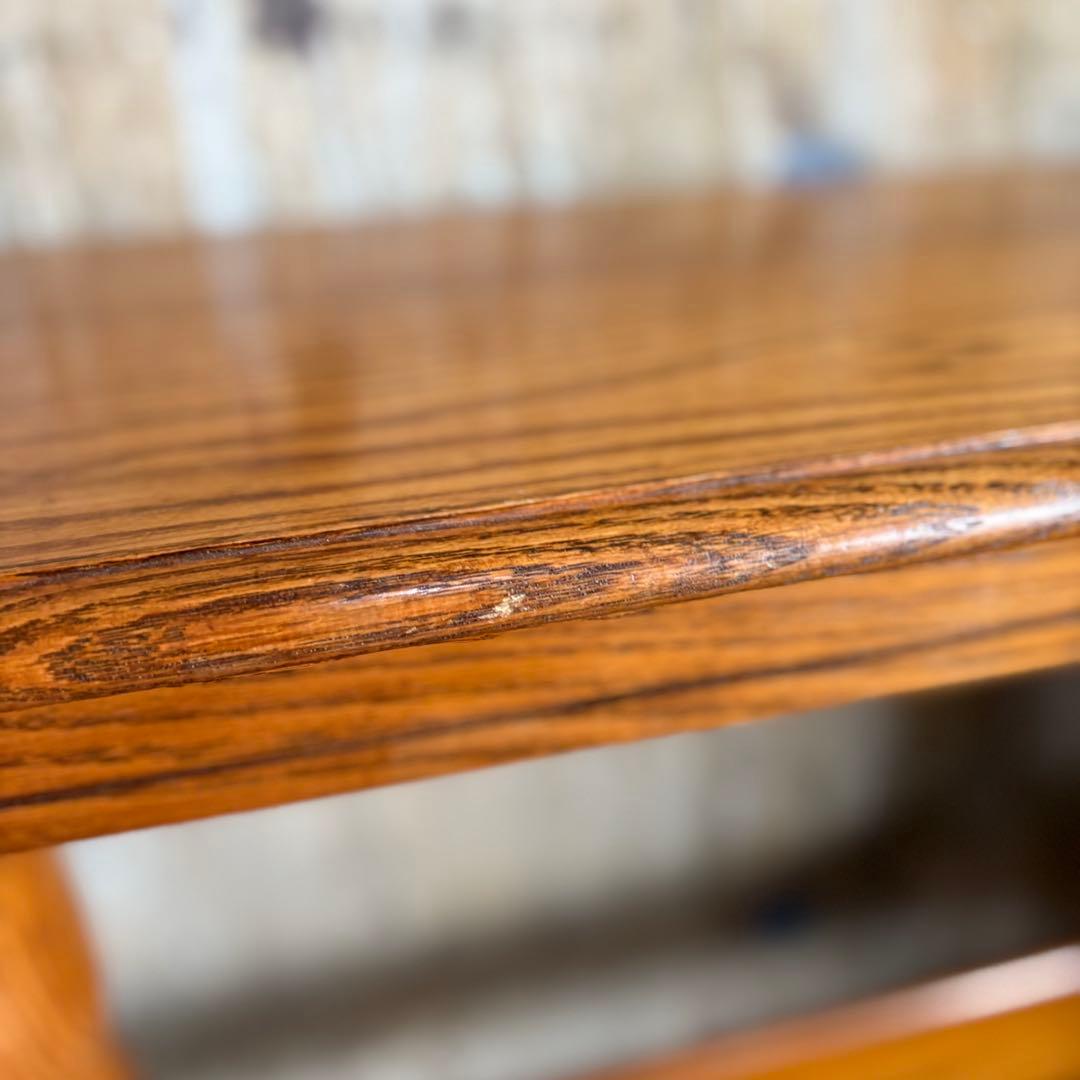 オーク材 オーバルコンソールテーブル