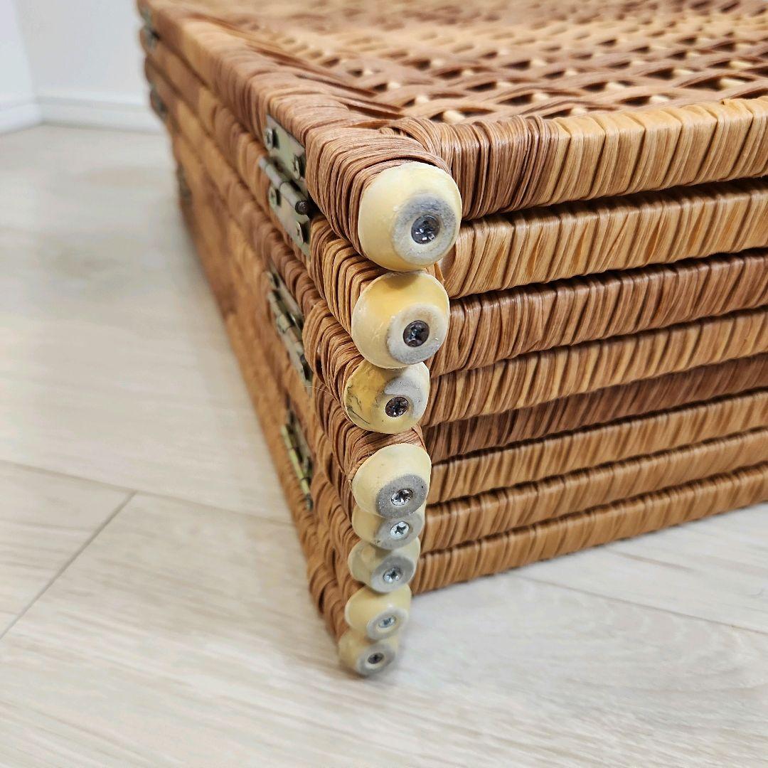 2個セット】ペピー 軽量ついたてペットゲート ラタン調 折り畳み