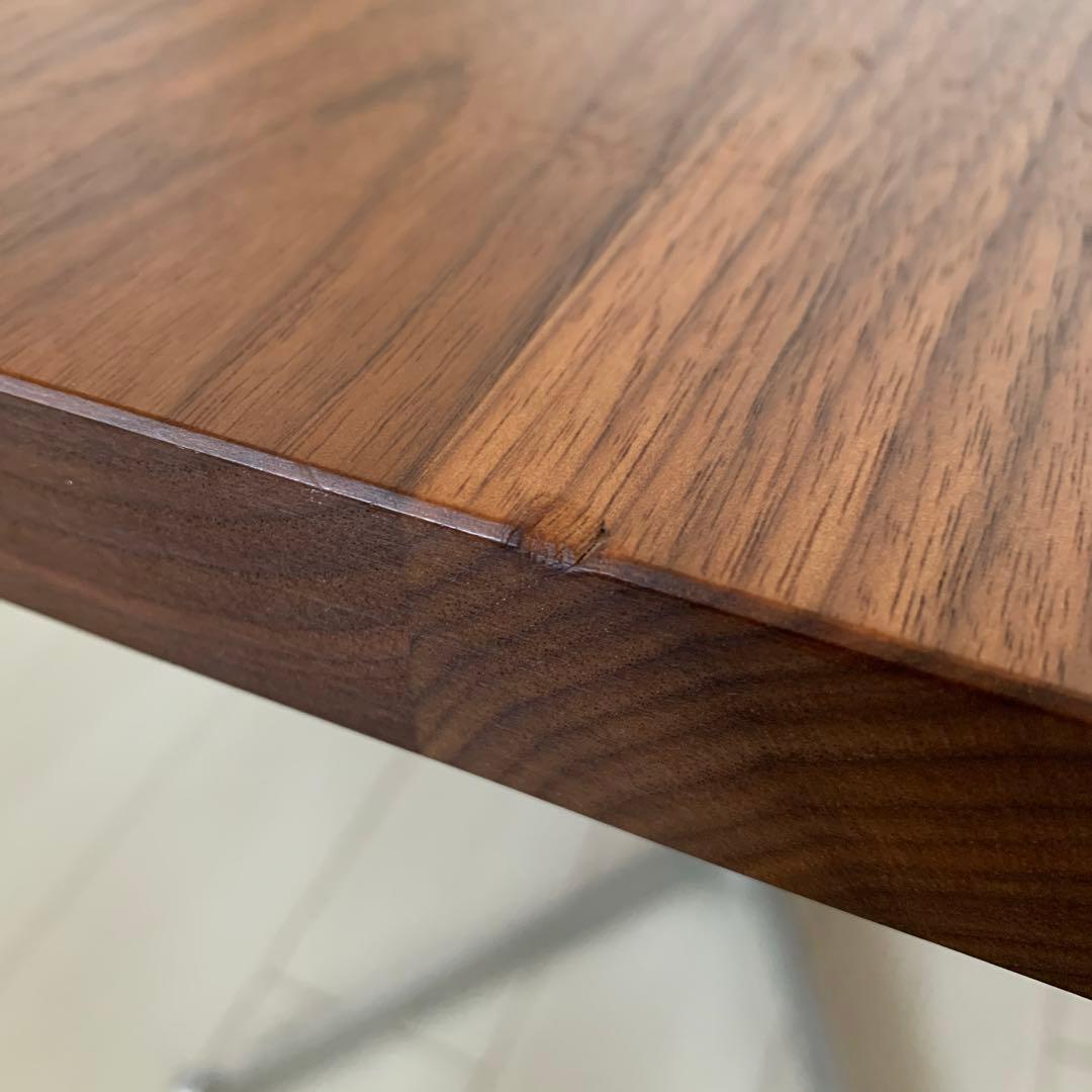 greeniche カフェテーブル ウォルナット シルバー脚 80×60×61