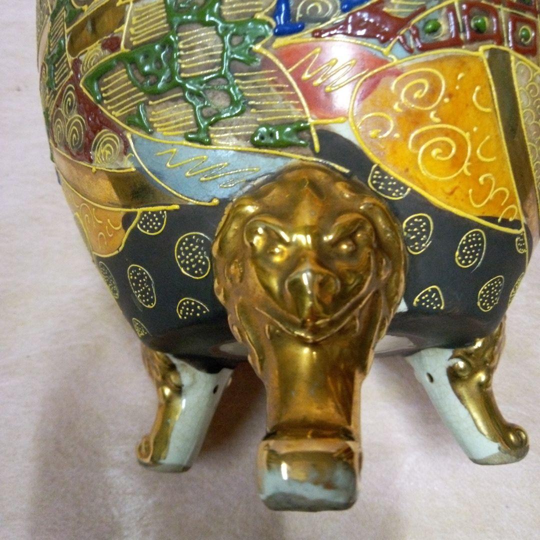 京薩摩 錦光山 香炉 古美術 古道具 骨董