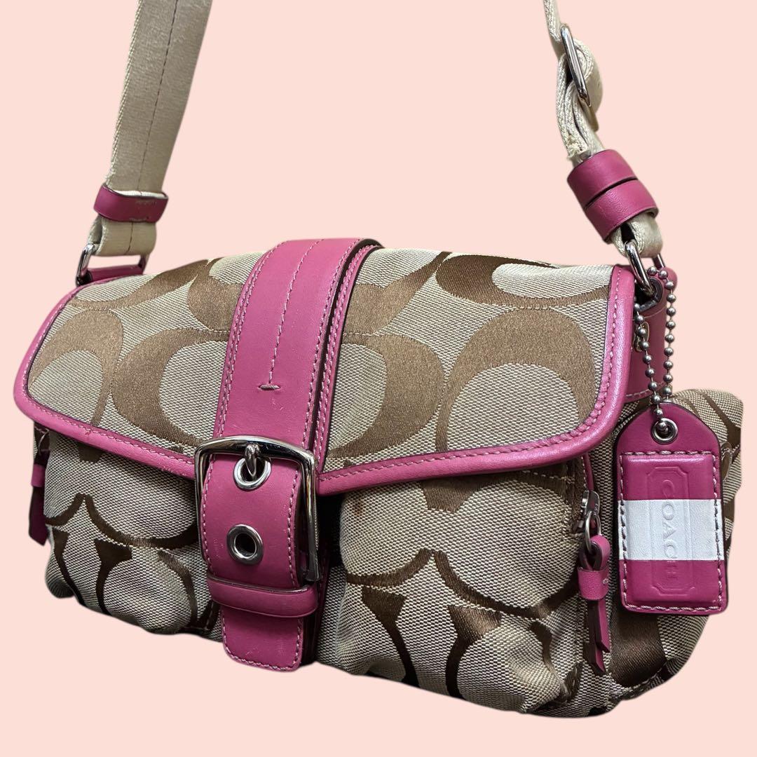 Y2K COACH コーチ 2way シグネチャー ハンドバッグ ショルダー